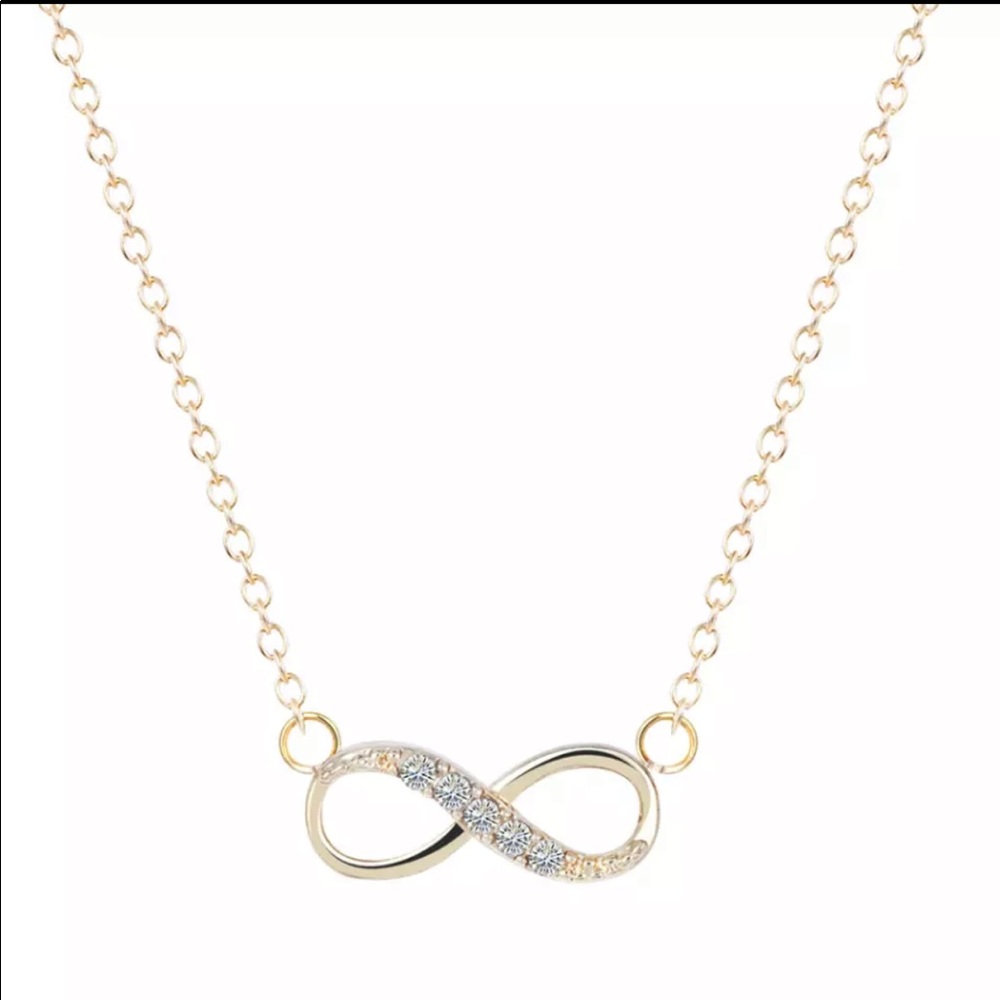 Gold Filled Cubic Zirconia Infinity Necklace